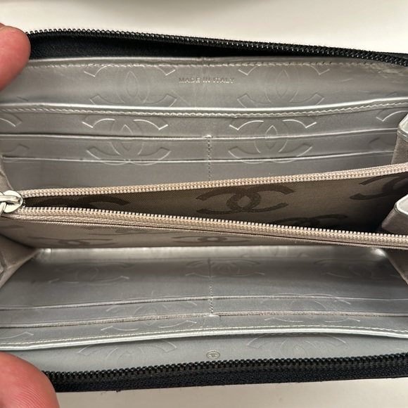 Authentic CHANEL CC JUMBO XL LOGO CAVIAR SHOPPER TOTE BAG + Chanel Zip Wallet - Picture 16 of 16